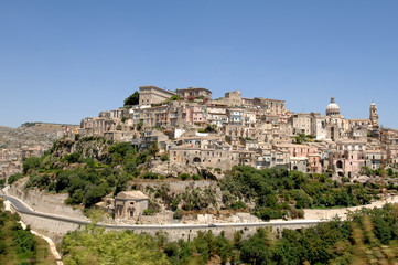 Fototapeta na wymiar Italy Sicily Ragusa , 07/06/2007: Overview of Ragusa 