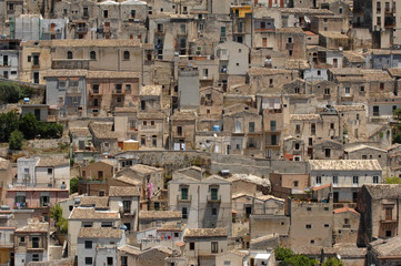 Fototapeta na wymiar Italy Sicily Modica , 07/06/2007: Overview of Modica 