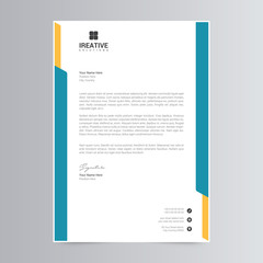 Clean And Corporate Letterhead Template Design