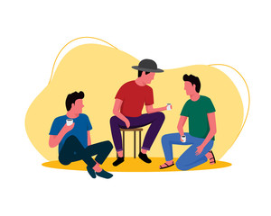 Flat illustration of friendship