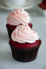 Fruit cup cakes prepared with a special presentation.