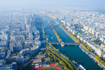 aerial view of paris