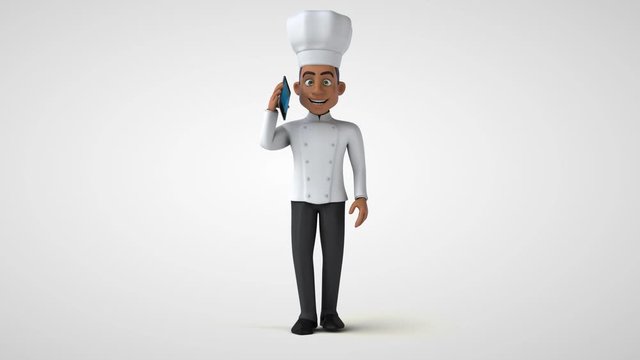Fun 3D cartoon chef character