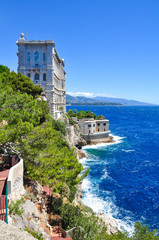 View of the coast of the mediterranean sea, Monte Carlo, Monaco