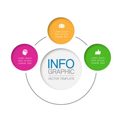 Vector iInfographic template for business, presentations, web design, 3 options.