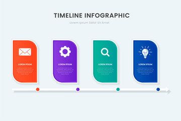 Modern timeline business infographics process template, workflow or process diagram