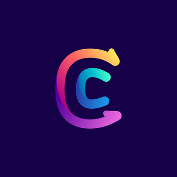 C letter logo with arrows.