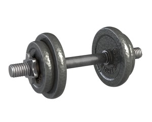 Naklejka premium 3D render of vintage dumbbell isolated on white