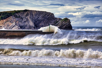 Tempest at Gorliz beach