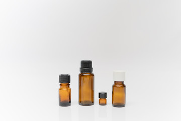 essential oil bottles container brown small aroma oil bottles with white background 4