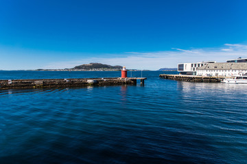 Obraz premium Alesund, Norway - June 2019: Alesund city. Toy houses. Scenic Alesund in Norway
