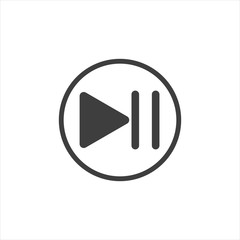 pause button on white background. EPS10 Vector