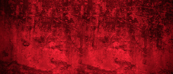 Red cracked cement wall background
