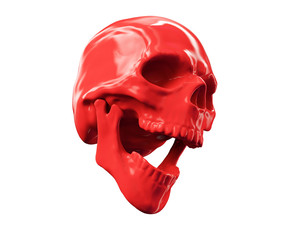 Skull with Jaw Open Left 3d render