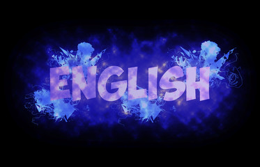 Amazing banner with purple smoke