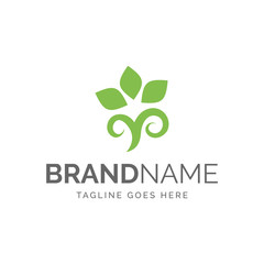 logo of plant and leaves