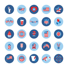 bundle of independence day usa icons