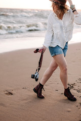 young woman on the beach