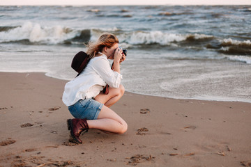 cameraman on the beach