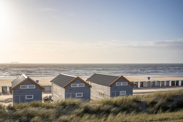 Empty beach houses along the shore and on the beaches are empty. - 353355119