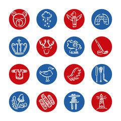 bundle of canadian set icons