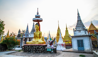 Fototapeta premium Dei Doh Pagoda, a Buddhist temple of Kampong Cham, Cambodia