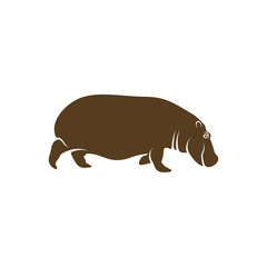 Hippopotamus logo design vector. Icon Symbol. Template Illustration