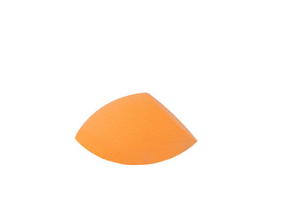 orange makeup sponge isolated white background