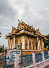 Naklejka premium Wat Sangker (Sangke Pagoda), a Buddhist temple of Battambang, Cambodia