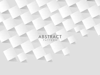 White Paper Cut Square Geometric Abstract Texture Background.