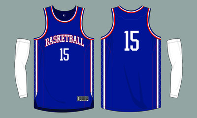 Basketball jersey template vector mockup