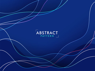 Abstract Diagonal Lines or Waves on Blue Background.