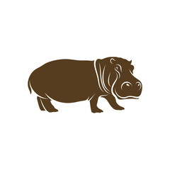 Hippopotamus logo design vector. Icon Symbol. Template Illustration