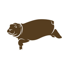 Hippopotamus logo design vector. Icon Symbol. Template Illustration