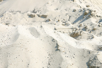 Dunes in the desert. Close up photo of sand.