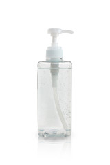 
Gel alcohol bottles On a white background