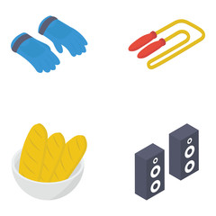 
Fun and Sports Isometric Icons Pack
