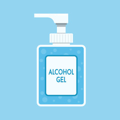 Obraz premium Alcohol gel. Hand wash gel vector. Hand wash gel symbol.