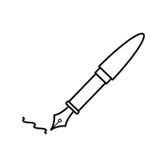 Fountain pen line icon