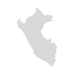 Peru vector country map. Machu picchu America peruvian background shape