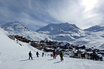 Fototapeta na wymiar Val Thorens Three Valleys Ski Region French Alps France