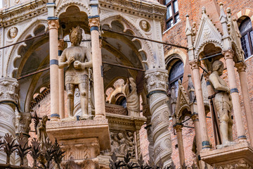 Scaligeri gothic tombs in downtown of Verona, Italy