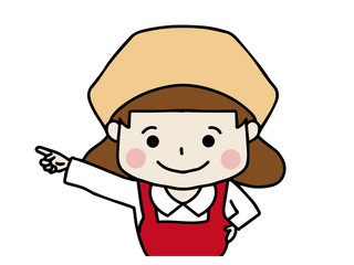 スーパー　店員　指差し