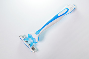 Razor blue on a white background