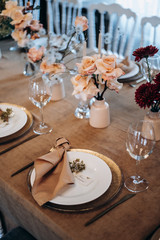table setting for a wedding