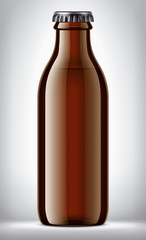Glass Bottle on background. 
