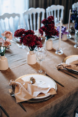 table setting for a wedding