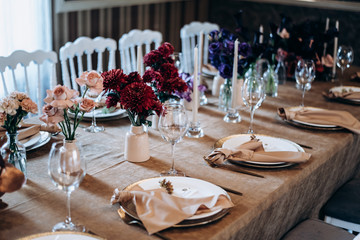 table setting for a wedding