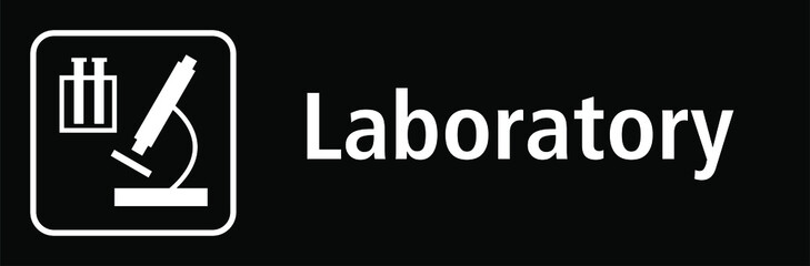 Laboratory microscope medical vector sign