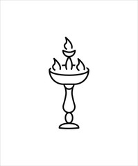 lamp icon,vector best line icon.